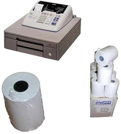Thermal Till Rolls to Fit Casio TE-M80, TEM80, TEM-80 Cash Register - (20 Rolls)