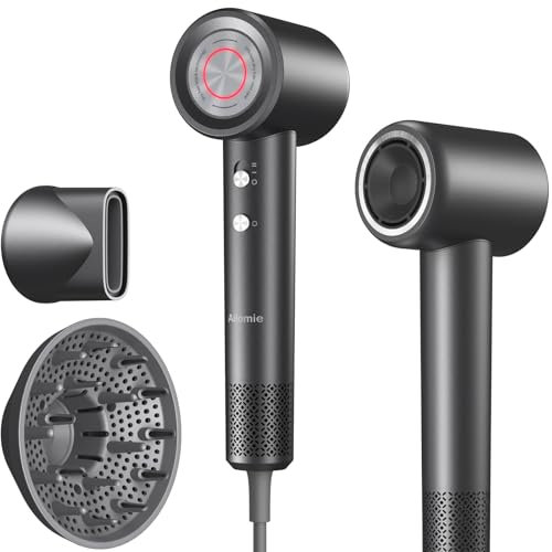 Ailomie Haartrockner, 200 Mio. Ionen föhn mit Diffusor, 110,000 U/min Bürstenloser Motor, 1600W, 59 dB, Fön Klein für Reise, 2 Jahre Garantie