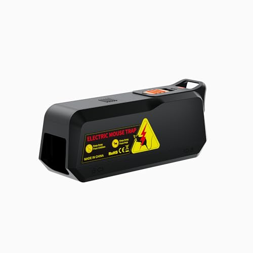 ADOGO Elektrische Rattenfallen Mausefallen, 1800V Sofortwirkung, Wiederverwendbare Falle, Elektronische Schlagfalle für Kleine Mäuse, Geeignet für Küche, Wohnzimmer, Lagerraum, Restaurant, Büro, Garag