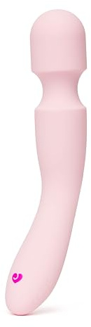 Lovehoney Electric Handheld Massager for Women | Wireless Back, Neck & Shoulder Wand Massager for Muscles| Rechargeable with 12 Powerful Modes & Flexible Silicone Head | Pink