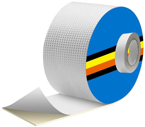 10 cm X 10 m Butylband Wasserdicht Aluminium Klebeband, | Bitumenband Selbstklebend , Dachrinnen Abdichten Reparaturband, Dachband, Butylkautschuk, für Oberflächenriss, Rohrbruch
