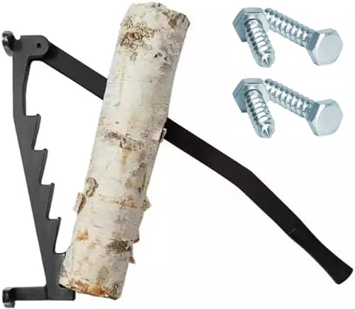 Divisor de leña resistente montado en la pared, divisor de leña duradero para exteriores para una división eficiente de la madera