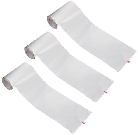 Angoily Papier 3 Rouleaux Argentés Aluminium et pour Épais Coloration Capillaire Dépose de Vernis à Ongles Salon de Coiffure et Mèches