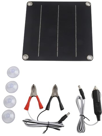 UTTASU Chargeur solaire 10 W 12 V avec contrôleur de charge pour voiture, camping-car, bateau, moto, étanche IP65