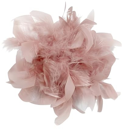 Elegante broche de flores de plumas, pin de solapa grande de 20 cm para mujeres y hombres, ramillete de tela para fiesta de boda, chal floral dramático, traje de vestir, accesorios de ropa, regalo de