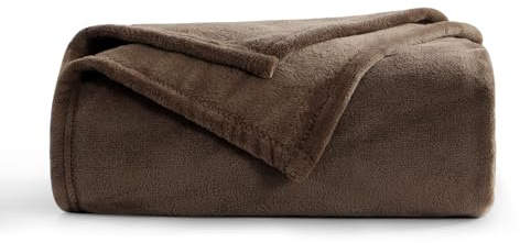 Aisbo Kuscheldecke Flauschig Decke Braun - Fleecedecke 150x200 cm Sofadecke Couchdecke, Weich Kuschelige Wohndecke Schokobraun für Wohnzimmer Sofa Couch Blanket Warme Decke XL