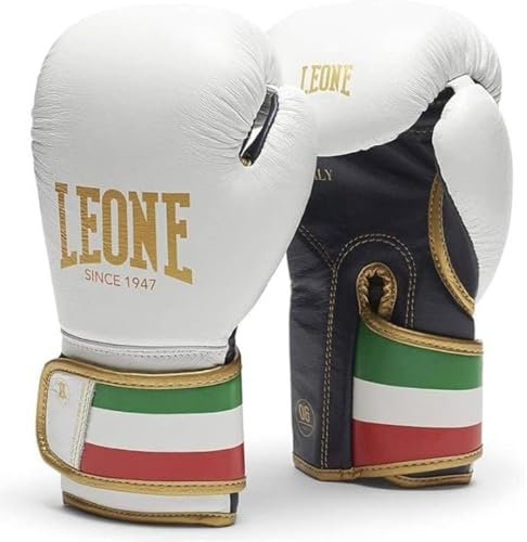 LEONE 1947, Boxnings handskar, Unisex vuxen, Vit, 12 OZ, GN039