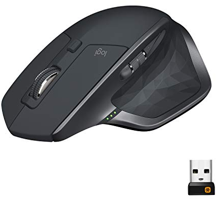 Logitech MX Master 2S Wireless Mouse with Flow Cross-Computer Control and File Sharing for PC and Mac, Graphite