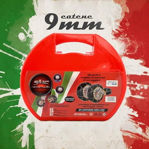 SMC Catene da Neve OMOLOGATE O-Norm TUV 9mm per Pneumatici GOMME 215/55 R 18