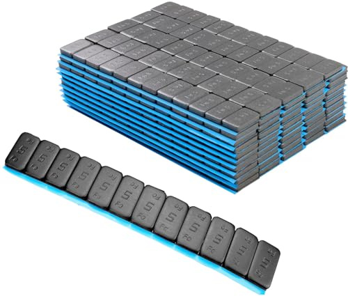 JOMAFA 1 (3378x50M, 600 Pesos de Equilibrio de Llantas Contrapesas para equilibrado de Ruedas | 50 Tiras de 12 ud x 5 Gramos | Color Negro | Pesas Adhesivas para balancear, 600)