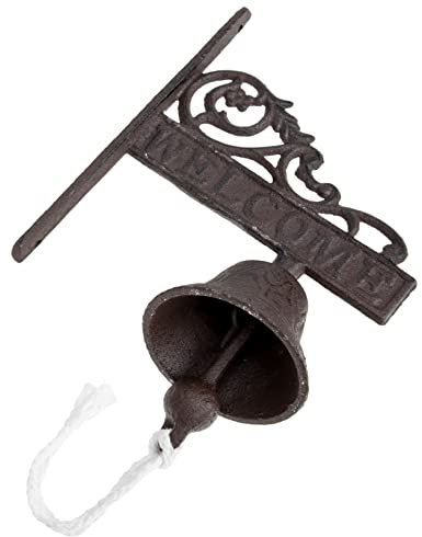 MERRYHAPY Türklingel Aus Gusseisen Schüttelklingel Zur Wandmontage Retro-türklingel Türanhänger Wandklingel Vintage-Stil Manuell Schüttelnde Klingel Für Home Decor