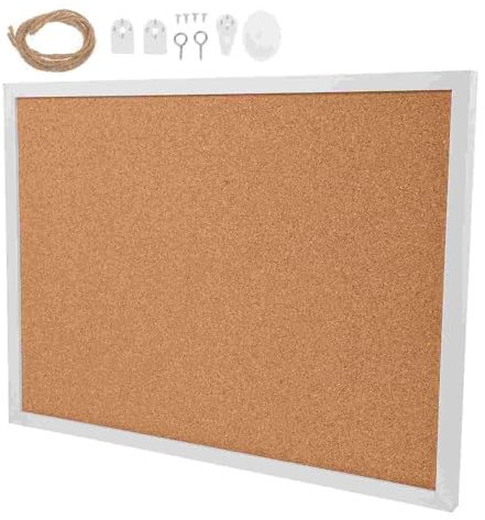 ZHOUXYFDC Cork Board White Framed Cork Board Decorative Bulletin Thick Note For Wall Hanging Notice Wooden Large Boards Walls