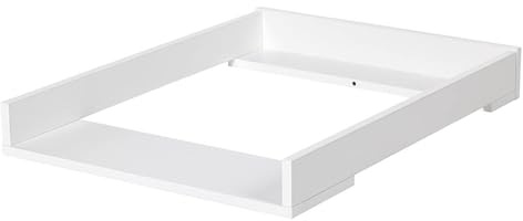 Plan à langer pour commode blanche - Planche à langer en bois pour bébé, stable et sûre, convient pour matelas à langer de 70 x 50 cm, table à langer peu encombrante pour chambre d'enfant (blanc)