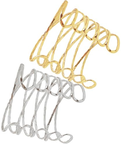 TIKODIDA Bracciale Donna per Avambraccio Aperto Regolabile in Lega 2 Pezzi Stile Elegante e Distintivo per Feste e Appuntamenti