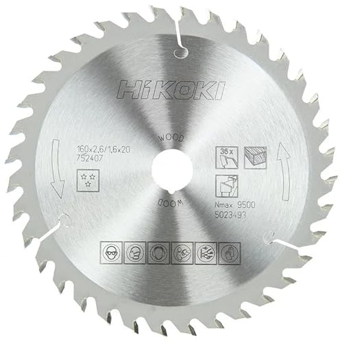 Disco para sierra circular e ingletadora 165x1,8x1,2 mm eje 20 mm 36 dientes para madera
