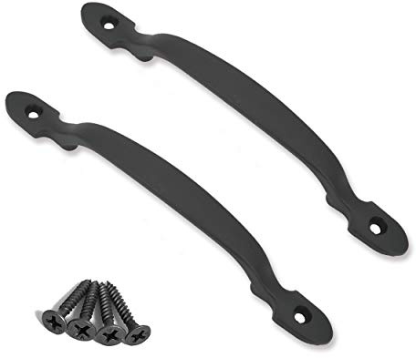 Ouvin Pack of 2 Rustic Door Pull Handle Barn Door Garden Gate Shed Pulls Handles (A)