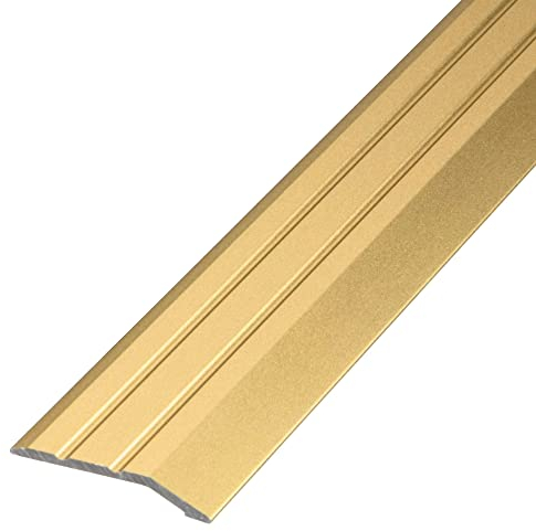 Gedotec Modanatura di transizione per compensazione dell'altezza, colore oro, autoadesiva, 1 pezzo, profilo di finitura in alluminio, 1000 mm, profilo per giunti di dilatazione, bilanciamento