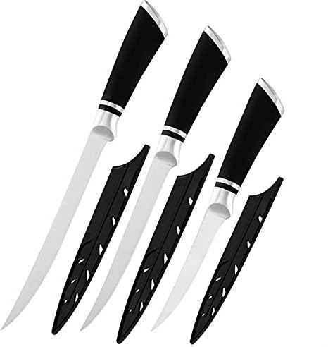 Cuchillo de cocina Cuchillo de deshuesado de acero inoxidable 6 '' 7 '' 8 '' pulgada de pulgada de pescado japonés cuchillo de fileteado cuchillo afilado cortando corte de pesca cuchillo de cocina