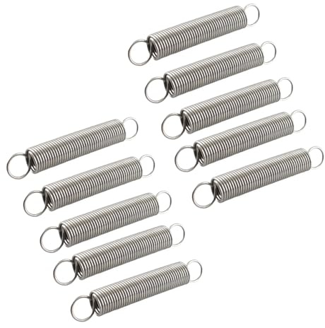 qinggw 10pcs Edelstahl Zugfeder 0,5 mm Dicke Zugfedern mit Haken 15-50mm Kleine Zugfedern (Größe : 0.5x5x15mm)