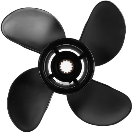 Außenbordpropeller, Yctze Außenbordpropeller High Thrust 4 Blätter 13 Zähne Aluminiumlegierung Ersatz für 35-60 PS Motor