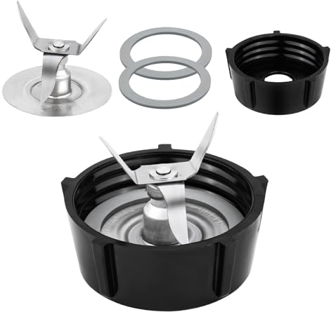 Parti di Ricambio per Frullatore Oster, Lama per Ghiaccio Frullatore con Tappo Base Caraffa e 2 Guarnizioni in Gomma O-ring Compatibile con Oster Osterizer Frullatori Accessori