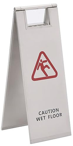 Homgoday Segnale di avvertimento per pavimento bagnato pieghevole in acciaio inossidabile Attenzione bagnato Segnaletica di avvertimento, cartello di sicurezza resistente alla ruggine pieghevole per