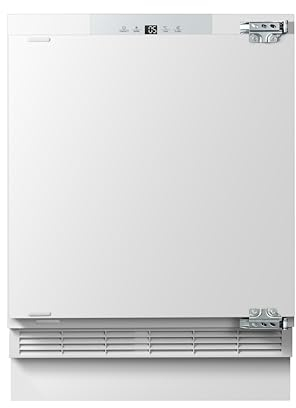 PKM Unterbau Kühlschrank KS117UBE | 121 Liter Nutzinhalt | Gefrierfach mit Supergefrierfunktion | Display | Höhe 81,8 cm | Wechselbarer Türanschlag | Höhenverstellbare Füße | LED Beleuchtung | Weiß