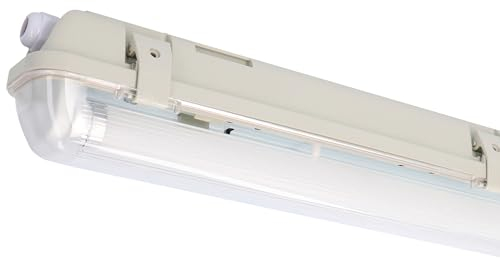 Proventa Feuchtraumleuchte mit HF-Bewegungsmelder und LED-Röhre 120 cm 14W neutralweiß IP65
