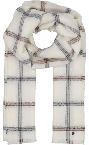 FRAAS Stola mit Karo-Muster - 85 x 220 cm - leichter Schal aus Wolle - Made in Germany - Sustainability Edition