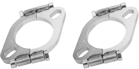 Brida de Escape de Automóvil, 2 Piezas, 2,5 Pulgadas, 63 Mm, Brida de Abrazadera de Escape de Automóvil, Adaptador de Escape Ovalado Dividido de Acero, para Vehículo de Automóvil