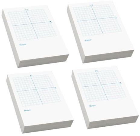 Lurrose Graphikpapier Für Mathematik Koordinaten-notizblock Notizbücher Mit Achsen-graphitpapier 4er-pack Mathe-notizbücher Mit Präzisionsrastern