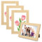 TOSAVGA Juego de 4 marcos de fotos de 10 x 15 cm, marco de madera auténtica, juego de marcos de fotos, marco de fotos, pequeño para tapices o decoración de mesa