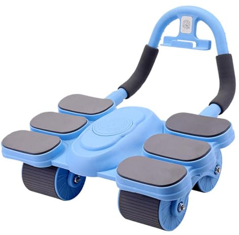 Abdominal Wheel Roller mit Ellenbogenstütze – 3 Ellenbogenstütze Rebound Bauchrad | Automatischer Rebound-Bauchroller | 4-Rad-Bauchtrainer | Trainingsgerät für Bauch- und Rumpfmuskulatur