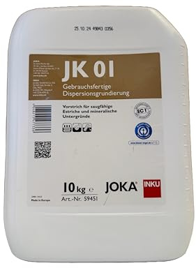 JOKA JK 01 Dispersionsgrundierung für saugfähige Estriche und mineralische Untergründe vor Spachtelarbeiten Geb. a 10 Kg
