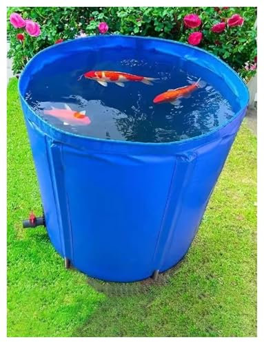 Generisch Aufstellpool aus PVC-Leinwand, runder Aquarienteich, Rahmen-Wassertank, Wasserspeicherblase for die landwirtschaftliche Bewässerung(1000L-1.2x0.9m)