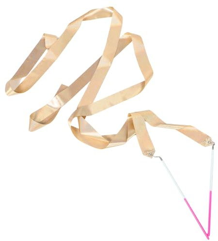 Luxshiny 2 Stück Glitzer Gymnastikband Aus Metall Mit Wirbelnden Rosa Goldenen Tanzbändern Für Kinder Koordination Und Ausdruckskraft Beim Turnen Und Tanzen