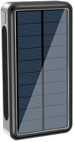 Chargeur solaire Power Bank – Lampe de camping LED, batterie USB extérieure | Chargeur portable haute capacité, appareil à énergie solaire étanche, puissante 30 000 mAh de secours pour voyage