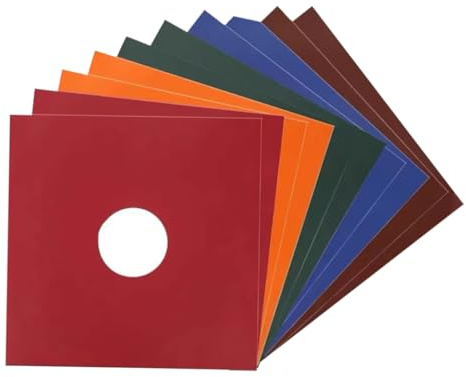 LOORGVEL Pochettes de Disques Vinyle en Papier Protectrices et Faciles à Ouvrir, Lot de 5 Pièces pour Protéger Vos Vinyles 12 Pouces en Toute Sécurité