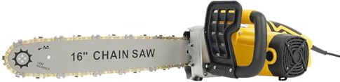Elektro Kettensäge Motorsäge,2000W 40cm Kettensäge mit 16-Zoll-Führungsplatte,800 U/min,Verstellbare Kettenspannung,Gelb,für Schneiden verschiedener Holzarten
