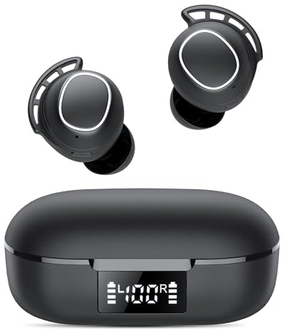 Tiksounds Ecouteurs Bluetooth sans Fil, Écouteurs Bluetooth 5.3, 60 Heures Contrôle Tactile, Basses Profondes, Ajustement Confortable, IPX8 Étanche Casque, USB-C