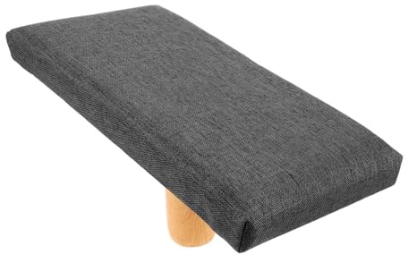 DECOMELODY Sgabello Meditazione in Legno con Cuscino Panca Seiza Portatile per Preghiera e Kneeling Seduta Comfort e Stabilità Design Monogamba Grigio Medio Adatto Altezza Oltre
