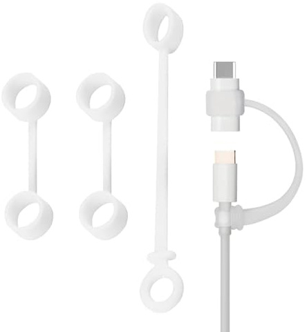 Charging Cable Adapter Tether, Charging Adapter Holder - Silicone Cable Converter Strap, Anti-Lost Cover for Men Women Home Travel Backpack