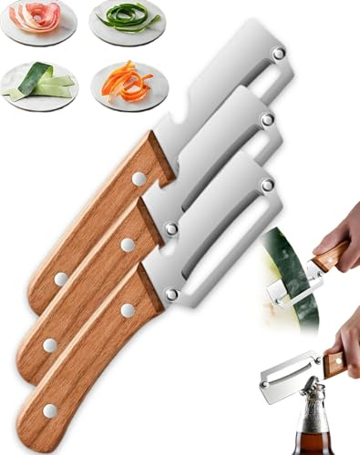 Multifunctional Vegetable Peeler, 2-in-1 Design, Durable Stainless Steel, Sharp Peeler with Ergonomic Handle, Comfortable Grip, 33% Less Waste, Suitable for Fruits, Vegetables ＆ Opening Bottles (3PCS)