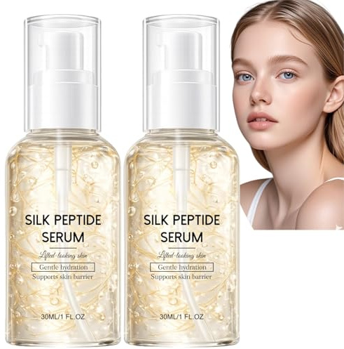 2pcs 30ml Deep Collagen Silk Peptide Intensive Lifting Ampoule,Korean Silk Collagen Face Serum with Collagen Peptides for Anti-Aging,Moisturizing&Hydrating,Wrinkle Prevention,Improves Skin Texture