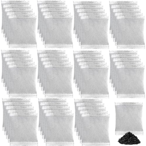 Confezione da 100 sacchetti di carbone attivo naturale, forte assorbitore di odori; confezione da 2 g piccola borsa purificante per armadio, auto o scarpe; deodorante e assorbitori di umidità per casa