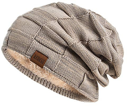 REDESS Beanie Hat para Hombres y Mujeres Winter Warm Sombreros Knit Slouchy Thick Skull Cap