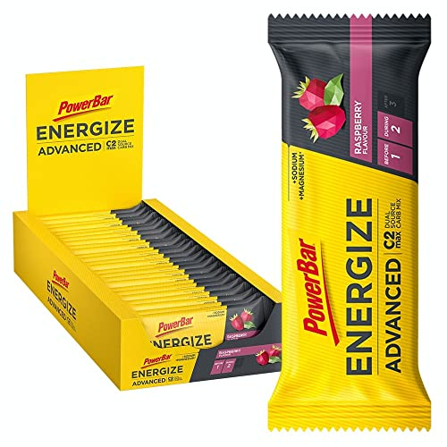 Powerbar Energize Advanced Raspberry 25x55g - High Carb Energieriegel + C2MAX
