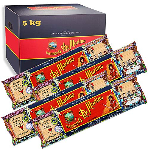 Linguine | 5kg Maxi Formato | Antica Pasta di Gragnano Igp | Pastificio Di Martino | Confezione 10 Pezzi da 500Gr | Eccellenza della Campania | 100% Grano Italiano | Idea Regalo