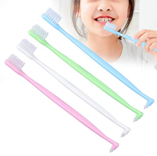 Kieferorthopädische Zahnbürste, 4PCS Kieferorthopädische Zahnbürste Doppelseitige Interspace-Zahnbürste Zur Zahnspangenreinigung