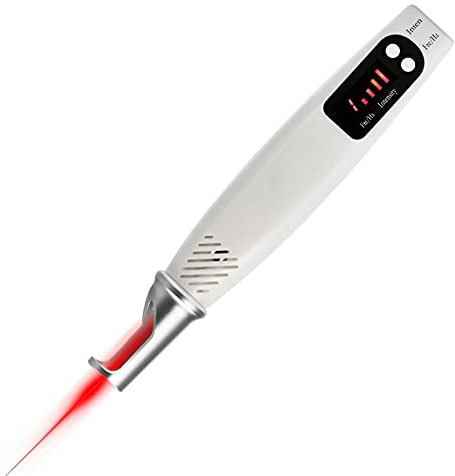 DEHOAD Laser Pen Dot Mole Removal Picosecond Pen Warzen Entfernen Muttermal Entfernung Stift, Bluelight mit 9 Modi Und 4 Stufen für Haut Tag, Maulwurf, Tattoo, Sommersprossen